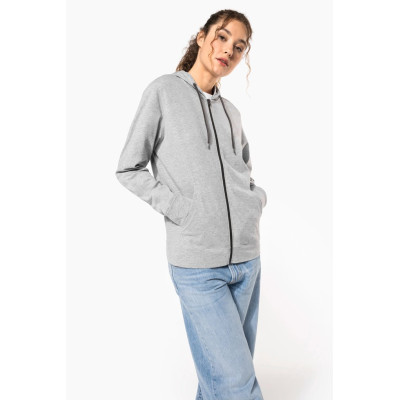 Lightweight cotton hooded sweatshirt